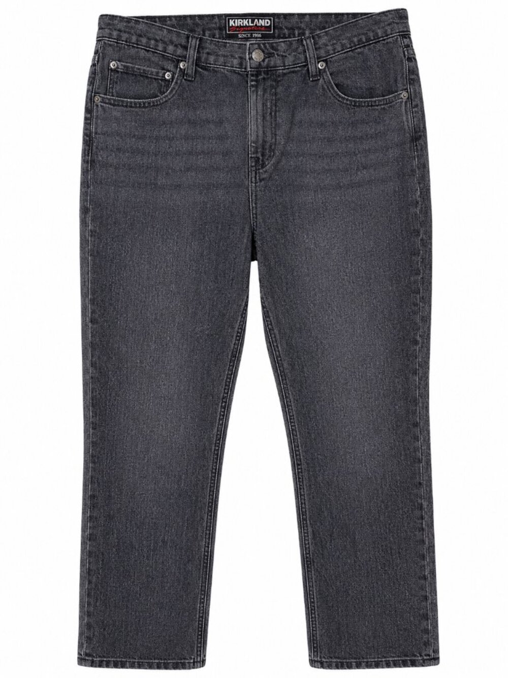 Kirkland Signature Women’s High Rise Straight Leg Jeans Size 12 Black NWT